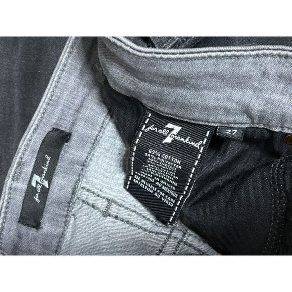 7 For All Mankind Gray Skinny Leg Jeans Size 27 - Picture 4 of 4